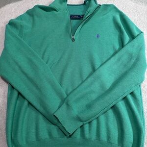 Polo by Ralph Lauren Teal Zip-Up Sweater
